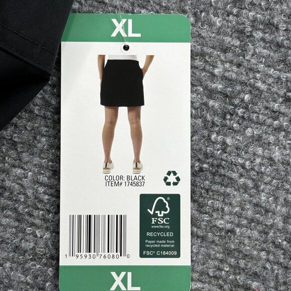32 Degrees Cool Skort Womens Black X-Large Inner Shorts Tennis Golf Athleisure - Picture 4 of 15